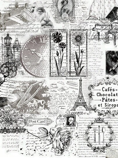 58pcs Vintage Stamps Clipart Stickers Handbook Envelope Stickers Journal Decorative Material Skateboard Bike Decorative Stickers