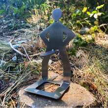 POSIGLOWTH 1 个 15*6.5 厘米不锈钢烧烤香肠架，户外人形烧烤架 - 銀色 - 查看 1