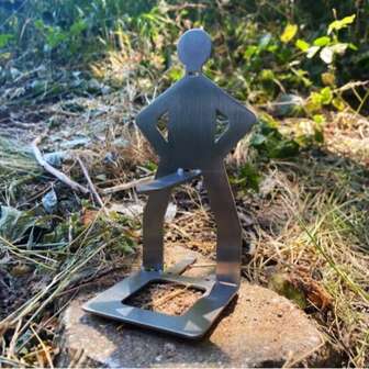 POSIGLOWTH 1 个 15*6.5 厘米不锈钢烧烤香肠架，户外人形烧烤架