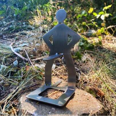 POSIGLOWTH 1 个 15*6.5 厘米不锈钢烧烤香肠架，户外人形烧烤架