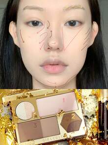 GIRLCULT Face Palette Rosewood | Rosy Mahogany Haze | Caramel Woodlight Veil | Silky Powder-Cream Fusion | Soft-Focus Contour Melt | Dewy Satin Radiance | Cheeks-Eyes-Lips Hybrid | All-In-One Glow Enhancer | Party Season Star | 15g/0.53oz , Halloween