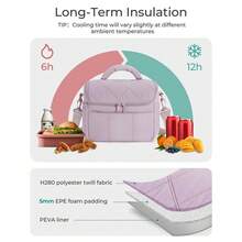 1pc New Portable Diagonal Lunch Bag, Lightweight Quilted Down Lunch Bag, Leak-Proof Insulation Bag, Insulated Lunch Bag Cooler Hand-Washable Nylon Lunch Box With Padded Shoulder Strap, Used For Work, School, Picnic Back To School School Stuff Bag For School Lunch Bag For Women Cooler Bag Picnic Accessories School Accessories