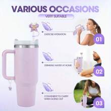 Crystal Bling Butterfly Silicone Straw Cover Caps For  Cup 30 40 Oz Tumbler 4 Pcs Colourful Butterfly Straw Tips And 2 Pcs Handle Charms