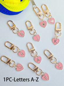 26er Buchstaben Buchstaben Schlüsselanhänger, rundkuppelförmig, zweiseitig, aus Legierung | Initiale A-Z, goldfarbenes Taschen- & Accessoire-Anhänger | Vielseitiger Karabinerverschluss Schlüsselring für Dekoration | Einzigartiges Schreibwaren, Rucksack & Kopfhörer-Taschenverschluss | Ideales Geschenk zum Geburtstag & Lernhilfe zu Halloween