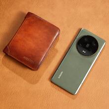 1pc Vintage Fashion Men's Wallet RFID Blocking Short Style Large Capacity Credit Card Holder Suitable For Men Young Professionals And Office Workers Great For Work Business Commute And School Wallet Mini Wallet Purse Wallet Men Wallet Leather Small Wallet RFID Wallet