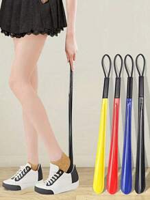1 Piece / Long Handle Shoe Horn, Shoe Helper, Easy Shoe Access Tool, Plastic Shoe Spoon, Boot Horn, Dressing Aid Stick / Reduces Bending, Smooth Glide Surface, Durable Plastic Construction, Hanging Loop For Easy Storage / For Everyday Shoe Wearing, Putting On Boots, Travel Use / For Adults, Seniors, Individuals With Back Issues, People With Limited Mobility, All Shoe Wearers