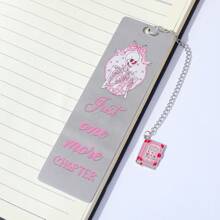 A Charming Pink Skull Reading Themed Stainless Steel Bookmark With A Beautiful Pink Book Charm, Perfect For Women Reading Love Is Still Alive, Valentine's Day Birthday & Holiday Gifts For Lovers And Friends!