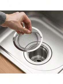 Mâner din oțel inoxidabil cu filtru pentru chiuvetă - Coș de scurgere anti-blocare îmbunătățit pentru bucătărie, coș de scurgere cu plasă fină, coș de scurgere pentru podea de baie, coș de curățare - Chiuvetă rezistentă la rugină, ușor de ridicat, artefact de depozitare