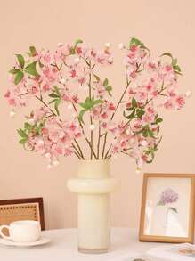 1pc New Peach Blossom Simulation Flower High-End Home Decor Hotel Decoration Fake Flower Ornaments Photography Props Ornaments