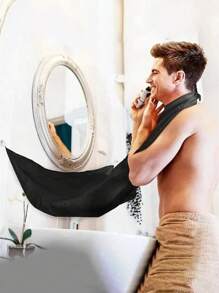 1 Piece, Men's Beard Trimming Apron With Suction Cup Fixing Device, Which Can Capture Beard When Shaving, Making It Easy To Clean And Making It More Convenient For You To Care For Your Beard
