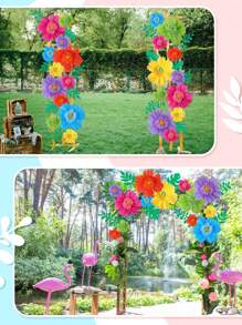 3Pcs Large Colorful Tissue Paper Flowers 12" Giant Paper Flowers For Wall Backdrop Mexican Pom For Carnival Crafts Birthday Party Decorations