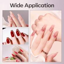 Set de 3 piezas de 15ml de base de gel y capa superior sin frotar, acabado mate - Brillo y larga duración, kit de diseño de uñas DIY con lámpara LED desmontable, regalo para mujeres