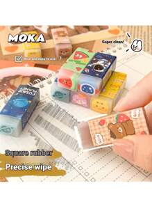 Cute Cartoon Filled Erasers, School Supplies Prize, High-Quality Pencil Erasers That Cut Cleanly Without Crumbs Back To School