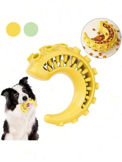1pc Dog Chewing Leaky Food Toys For Aggressive Chewers, Tough Toothbrush Dog Chew Toy, Rubber Toys For Pet Training, Teeth Cleaning, Playing And Chewing For Small & Medium Dogs