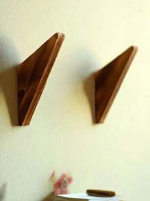 Ganchos de pared de madera hechos a mano en estilo rústico, ideales para colgar abrigos, sombreros en entradas, dormitorios y baños