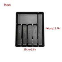 1pc Large Size Plastic Cutlery Organizer Box, PP Material, For Kitchen Countertop, Cabinet Drawer Storage, Divider Utensil Holder - Silverware Storage Box - View 14