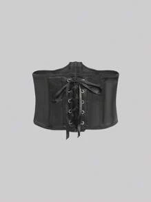 Corset de taille ajustable avec laçage, mini ceinture de taille de style rétro, ceinture de taille sculptante, accessoire polyvalent pour robes et hauts