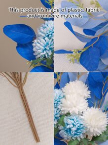 1 Stück (7 kleine Zweige) 30cm (H) Künstliche Kugel-Chrysantheme Heim Wohnzimmer Hochzeit Geburtstag Party Tischdeko, Herbst Deko