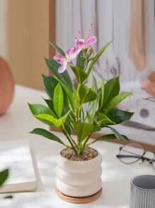 1 pieza de 21 cm a 40 cm de altura, Plantas artificiales tropicales de azalea, rama de árbol de caucho falso, hojas de magnolia de plástico verde con tacto real de seda para decoración del hogar, jardín, boda y balcón, sin maceta