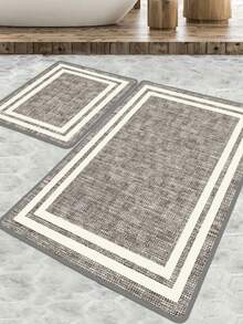 CHILAI HOME - RUGS SET Two Pıeces-60*100&50*60 - Made In Turkey - Teal Blue - View 2