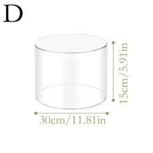 4 件透明亚克力自助餐/自助餐垫、亚克力食品展示架、圆形展示架亚克力盒、亚克力圆形展示底座 - 無色 - 查看 9