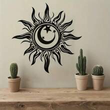 1pc Metal Sun, Moon And Stars Wall Art Decor - Easy To Hang For Living Room And Outdoor Spaces Room Decor Bedroom Decor Home Decor Wall Decor