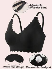 Women Seamless Bra Wireless Comfort Push Up Bralette Sexy Backless Underwear Solid Color Wavy Edge Bra For Women No Underwire Camisole Intimates Women Basics Lingerie