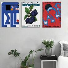 1 Stück/3 Stück Wandkunst Poster mit optionalem Rahmen, Vintage Klassisch Poster, Vintage Abstrakte Leinwanddruck Mittelalterliche Wandkunst Leinwandmalerei, geeignet für Wohnzimmer und Schlafzimmer Dekoration, geeignet für Wände in Wohnungen und Wohnheimen, Wohnzimmer und Bar Dekoration, Esszimmer oder Badezimmer, Raumdekoration, Rahmenlos Hochwertige Innen-/Außenleinwandkunst, Rahmenlos