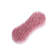 1pc Lightweight Plastic Horse Grooming Brush, Suitable For Various Pet Sizes, Sensitive Skin Bathing