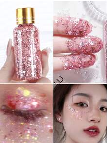 大号闪光身体贴纸、液体眼影、超级闪亮、额外闪光、无胶闪光凝胶。