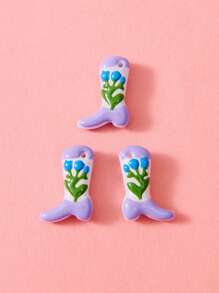 Juego de 1/5/10/20/30/50 piezas de dijes esmaltados pintados a mano de colores múltiples, lindos dijes que incluyen botas, cerezas, chiles, corazones, flores, luna, adecuados para la fabricación de joyas DIY, dijes, collares, aretes, llaveros, regalos para el Día de San Valentín, Día de la Madre