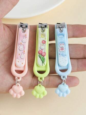Cortaúñas de uñas miniatura de colores Macron, cortaúñas para gatos de uso doméstico, cortaúñas creativos de dibujos animados para manicura y recorte de uñas de hombres y mujeres