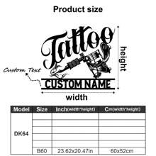 1 pezzo di Decorazione da parete in metallo personalizzata - Targa personalizzata con nome dello studio per la casa, per la decorazione della stanza degli uomini e dell'officina - Design versatile per appendere - Regalo perfetto per gli amanti dei tatuaggi, decorazione di San Valentino, decorazione di San Valentino