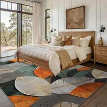 Velvet 1000g/M², Luxurious Velvet Area Rug, Personalized Geometric Lines, Retro Floral Fashion Patchwork, Premium Machine-Washable, Upgraded Version Features Thickened And Denser Material, Fade-Resistant, Modern, Backyard Bathroom Elegant And Creative Dorm Game Room Carpet Bathroom Decor Summer Bathroom Accessories Back To School