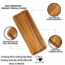 1pc Multipurpose Wooden Tray - Suitable For Placing Desserts, Snacks, Decorations, Pastries, Cakes, Breads, Fruits And Tea - Ideal Choice For Home Kitchen, Gatherings And Afternoon Tea