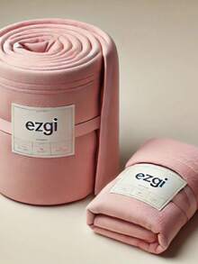 2 Pieces Single Size Turkish Cotton Fitted Sheet Set, 1 Piece Fitted Sheet 100*200cm, 1 Piece Pillowcase 50*70cm, Soft Touch, All Season - Pink - View 2