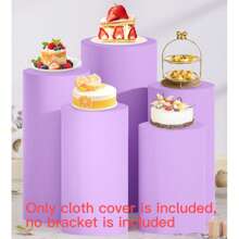 1 Set einfarbiger zylindrischer Ständerüberzug, Spandex Elastischer Säulenüberzug für Hochzeitsfeier, Dessertbuffet Dekoration, passend für zylindrische Tische, geeignet für Hochzeitsaccessoires, Süßwarenbuffets, Geburtstagsfeiern, Weihnachtsveranstaltungen, alle Jahreszeiten (Gestell nicht enthalten)