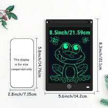 XZBB LCD-Schreibtafeln in verschiedenen Größen 8,5/10/12/16/20 Zoll, Kinderschultafel zum Zeichnen, Multifarbiges Großformat-Schreib- und Zeichenwerkzeug, kreatives Talent, Denkaufgaben für Kinder ab 3 Jahren, One-Touch Bildschirm löschen/sperren, Reise/Geburtstags/Einschulung/Weihnachtsgeschenk, zufälliger Rahmen im Blindpack