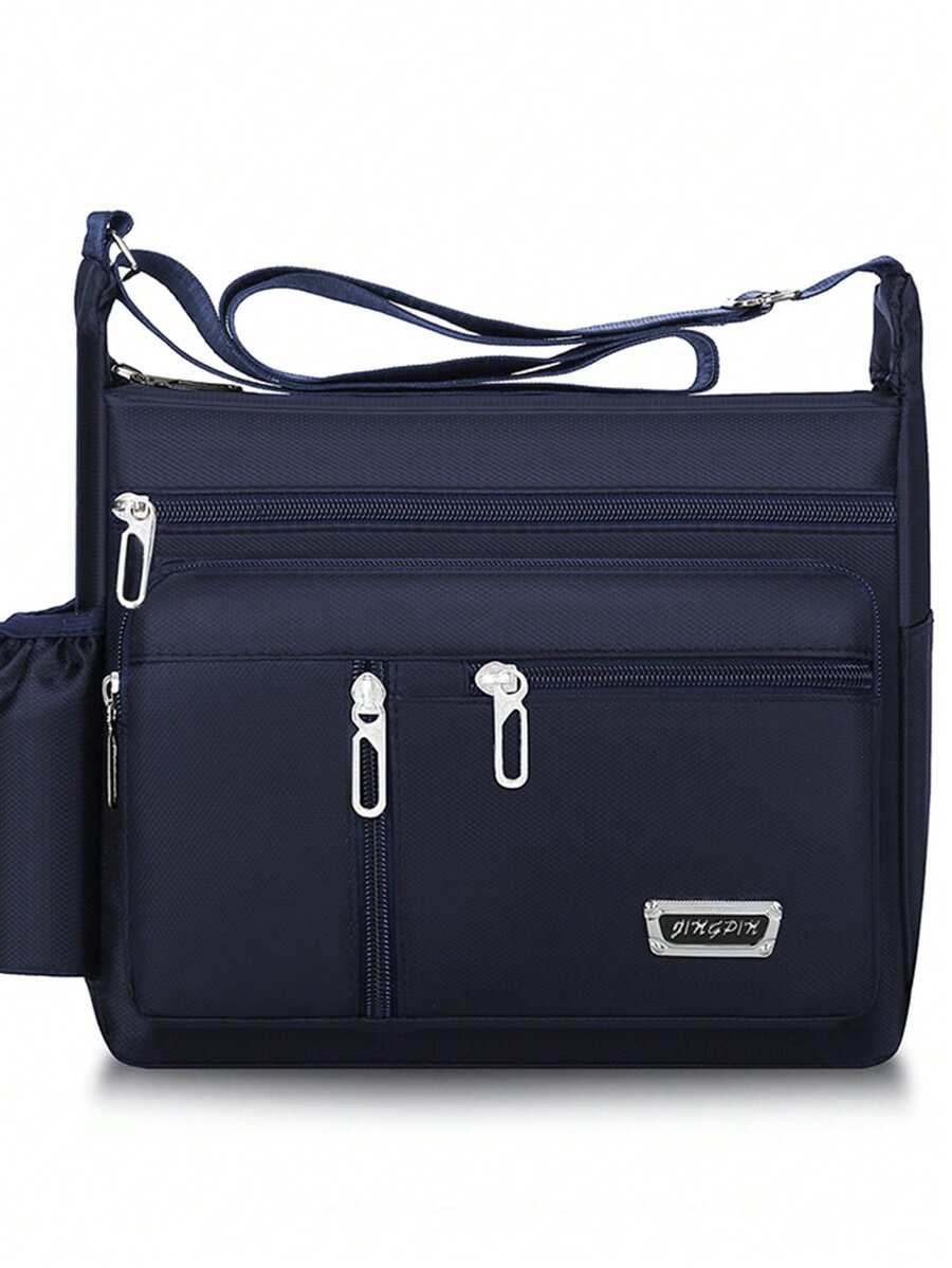 Men's Bag PU Shoulder Crossbody Bag Casual Bag Men's Bag Backpack Small Bag Mobile Phone Bag New - Blue - View 1
