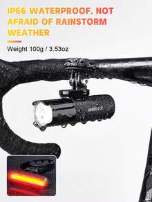 X-TIGER 400 Lumens Super Bright Rechargeable Bicycle Front And Rear Light Set, Suitable For Commuter Cyclists
