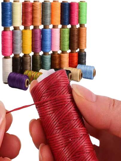 Waxed Thread 131.2 Yards, 150D Leather Sewing Waxed Thread Cord For Beginners Leather Craft DIY Bags Wallets, Shoe Repairing, Jewelry Making,For Home Upholstery Carpet Leather Canvas Repair And Sewing