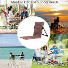 1 pièce Chaise de camping pliable portable de couleurs multiples pour l'extérieur, le jardin, le parc. Chaise paresseuse avec  et coussin. Chaise pliante de pique-nique et de camping confortable pour la plage. Facile à transporter, idéal pour les aventures en extérieur