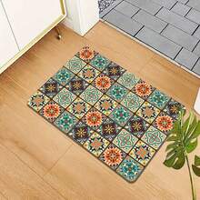 1pc Boho Rug, Polyester Entry Pad, Non-Slip Durable, Machine Washable, Easy Care, Suitable For Living Room, Bedroom, Laundry Room, Home Decor, Versatile Indoor/Outdoor Use; - Multicolor - View 7