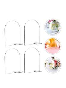 30 piezas de portanombres acrílicos transparentes arqueados con soportes, ideales para números de mesa de boda, soportes de carteles de escritorio arqueados - adecuados para ceremonias de boda, fiestas, restaurantes, aniversarios, fiestas de compromiso, cenas, despedidas de soltera, celebraciones de cumpleaños - Multicolor - Ver 8