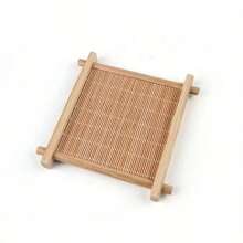 1 Pack Summer Hamster Cooling Pad, Guinea Pig & Teddy Plush Ice Bed, Bamboo Woven Square Small Pet Mat, Soft & Breathable, No-Assembly, For Small Pets