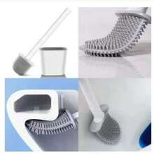Silicone Toilet Brush Base For Bathroom Private - Black - View 2