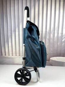 Shopping Trolley With Insulated Pocket Easy To Climb Stairs, Waterproof, Wear-Resistant, High Quality, With Soft Wheels, Made Of Premium Oxford Fabric, Available In Several Colors, 99 X 24 X 32cm, HEIGHT 99cm MAX WEIGHT SUPPORT 50KG - Green - View 8