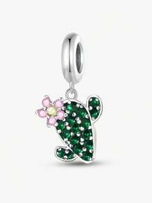 1 pièce Charme de pendentif en argent sterling 925 à quatre feuilles de trèfle de l'arbre de vie. Convient pour les bracelets, bijoux pour femmes, la Saint-Valentin.