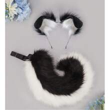 Furry Animal Ear Headband, Spotted Dog/Folded Ear Puppy Ear Costume Accessories For Holiday/Role-Playing