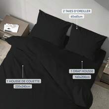 mohap Duvet Covers Sets - Black - View 2